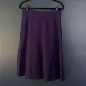 Knee length pull on a line skirt